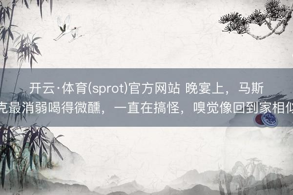 开云·体育(sprot)官方网站 晚宴上，马斯克最消弱喝得微醺，一直在搞怪，嗅觉像回到家相似