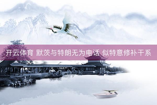 开云体育 默茨与特朗无为电话 似特意修补干系